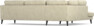 Bridge - 3-sits soffa med divan vänster - Beige