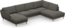 Madison Lux - 2-sits soffa med schäslong vänster och divan höger - Grå