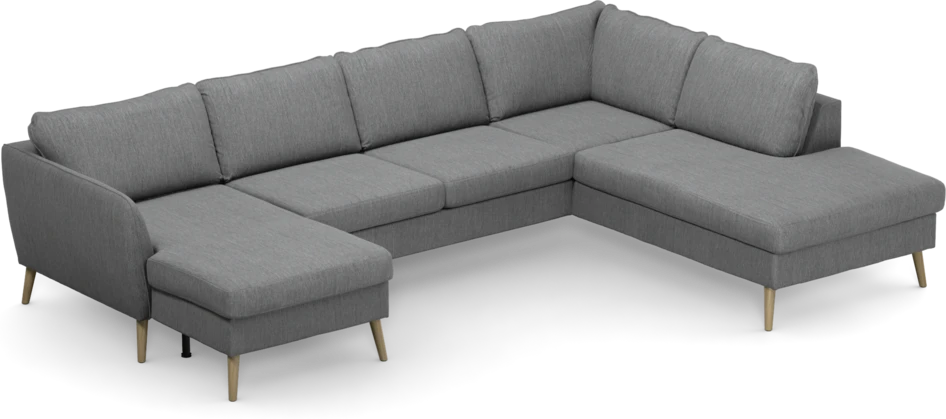County - 3-sits soffa med schäslong vänster och divan höger - Grå