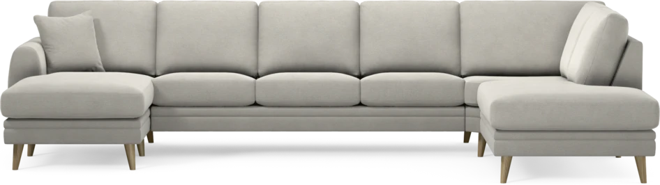Eden - 3-sits soffa med schäslong vänster och divan höger - Grå