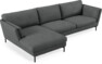 Madison Lux - 3-sits soffa med schäslong vänster - Grå