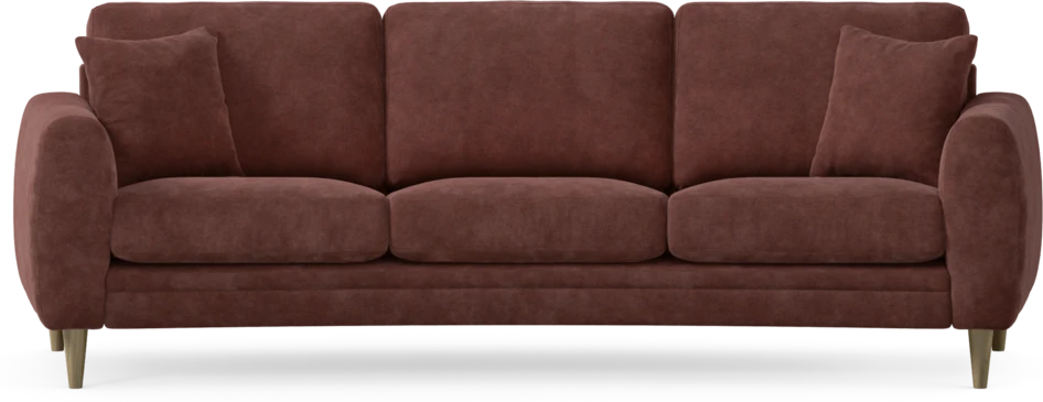 Eden - 3-sits soffa svängd - Röd