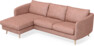 Madison Lux - 2-sits soffa med schäslong vänster - Röd