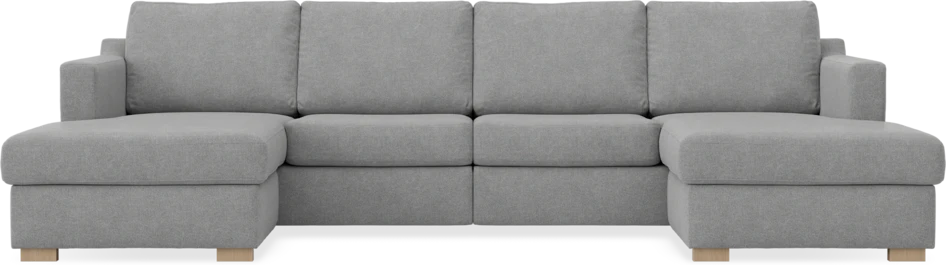 Friday - 2-sits soffa med två schäslonger - Grå