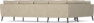 County - Hörnsoffa, 2+3-sits - Beige