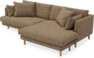 Harper - 4-sits med schäslong XL höger - Brun