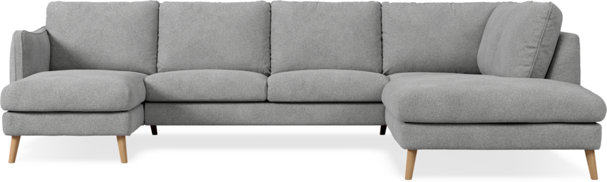 Madison Lux - 2-sits soffa med schäslong vänster och divan höger - Vit