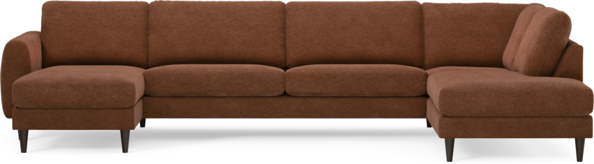 Bridge - 3-sits soffa med schäslong vänster och divan höger - Orange