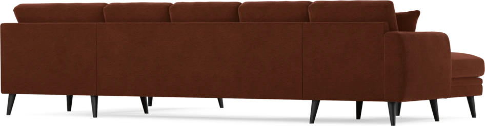 Eden - 3-sits soffa med schäslong vänster och divan höger - Orange