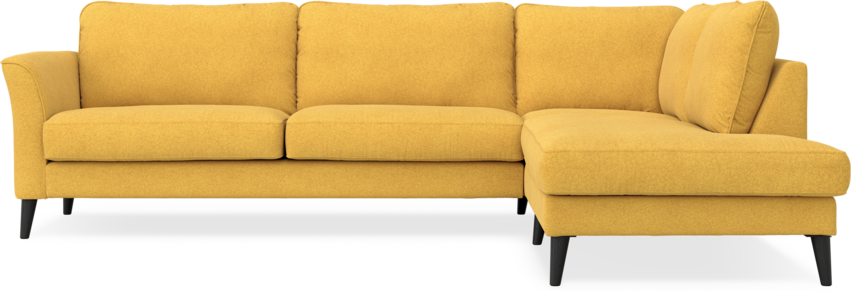 Bridge - 3-sits soffa med divan höger - Gul