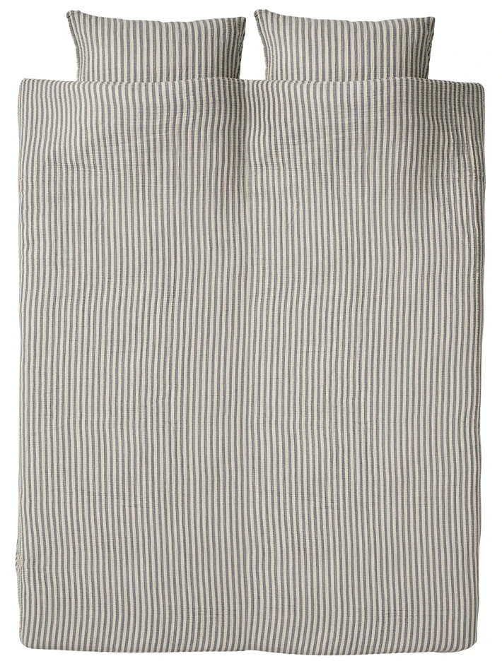 Adelia - Påslakanset i muslin, 3 delar - Blå