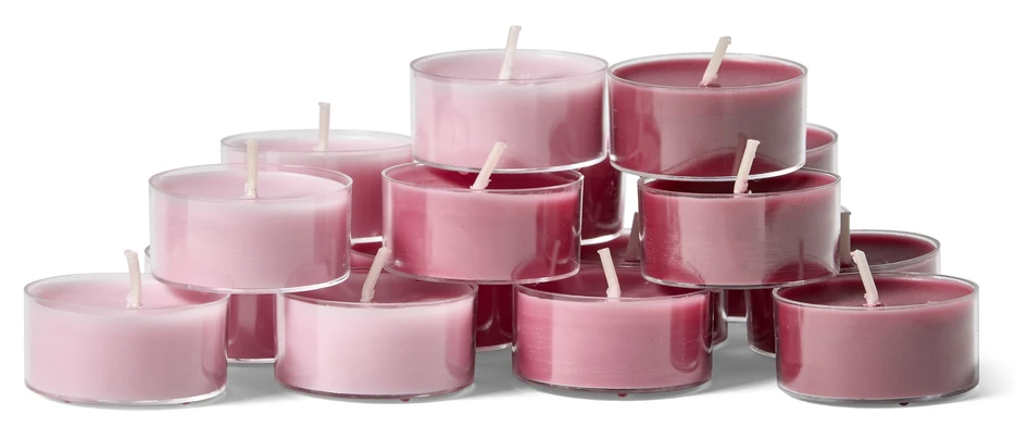 Viola - Doftljus, Rose, 30-pack, brinntid 4 h, 13 gr, värmeljus - Röd