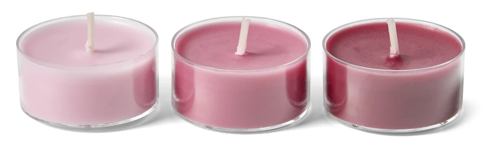 Viola - Doftljus, Rose, 30-pack, brinntid 4 h, 13 gr, värmeljus - Röd