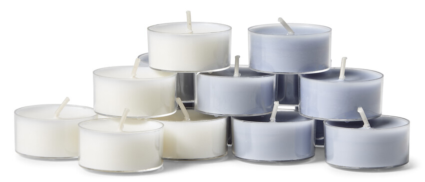 Viola - Doftljus, Fresh Cotton, brinntid 4 h, 13 gr, 30-pack värmeljus - Blå