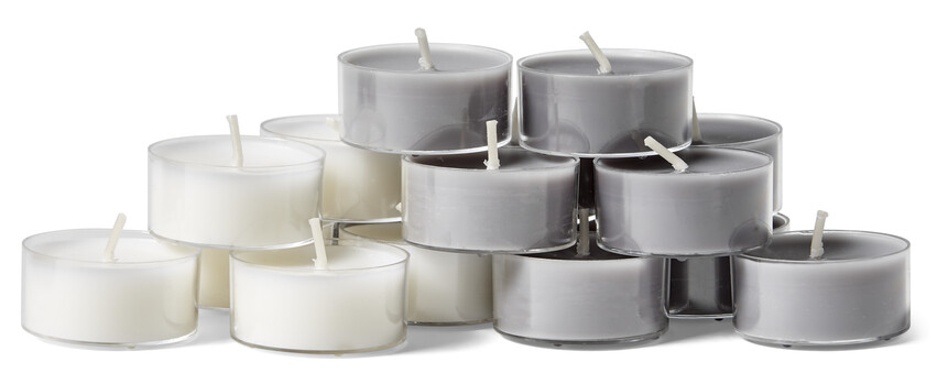 Viola - Doftljus, Aloe & Agave, brinntid 4 h, 13 gr, 30-pack värmeljus - Grå