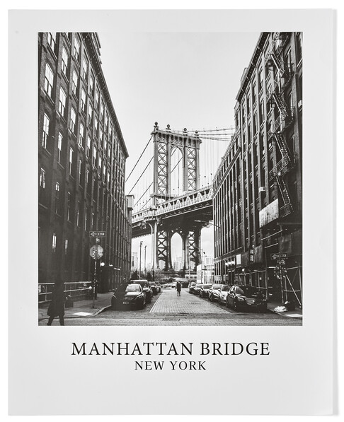 Manhattan Bridge - Poster, 40x50 cm - Grå