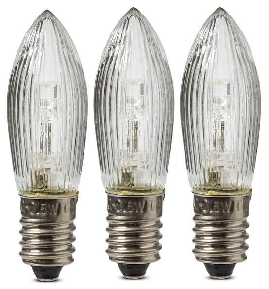 Tillbehör - Ljuskälla E10, LED, 0,5W, 3-pack - Vit
