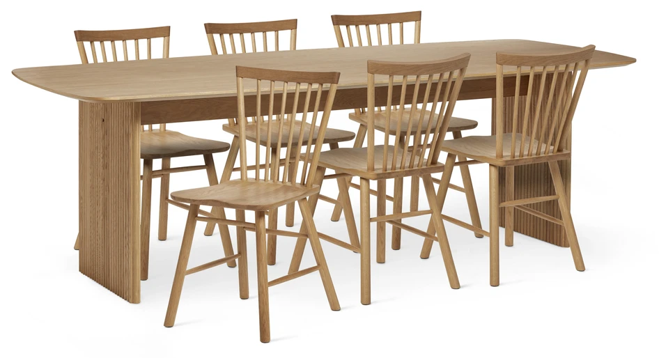 Ines - Matgrupp med 6 stolar Vista - Beige