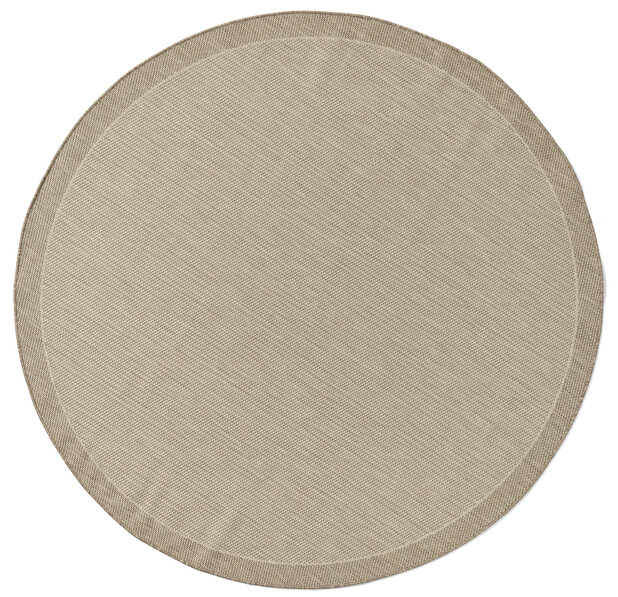 Eketorp - Flatvävd matta, inom-/utomhus, Ø 200 cm - Beige