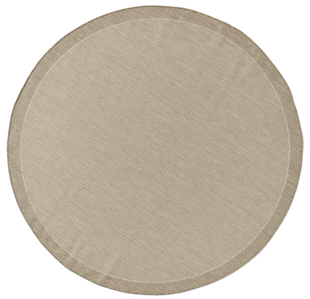 Eketorp - Flatvävd matta, inom-/utomhus, Ø 200 cm - Beige