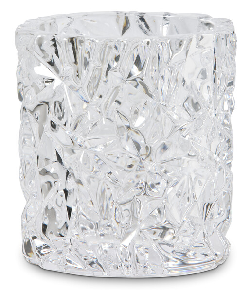 Carat - Ljuslykta, H 8 cm, Ø7,5 - Vit