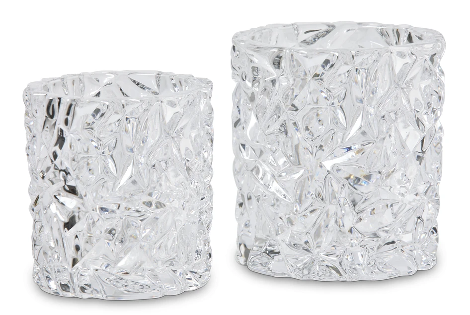 Carat - Ljuslykta, H 8 cm, Ø7,5 - Vit