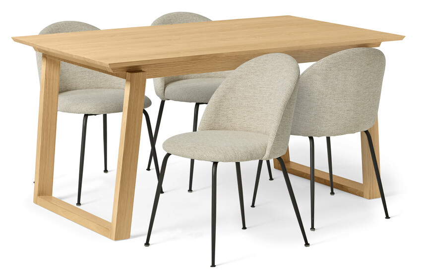 Twin - Matgrupp med 4 stolar Kiwi - Beige