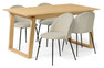 Twin - Matgrupp med 4 stolar Kiwi - Beige