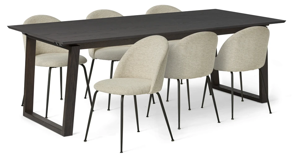 Twin - Matgrupp med 6 stolar Kiwi - Brun