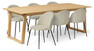 Twin - Matgrupp med 6 stolar Kiwi - Beige
