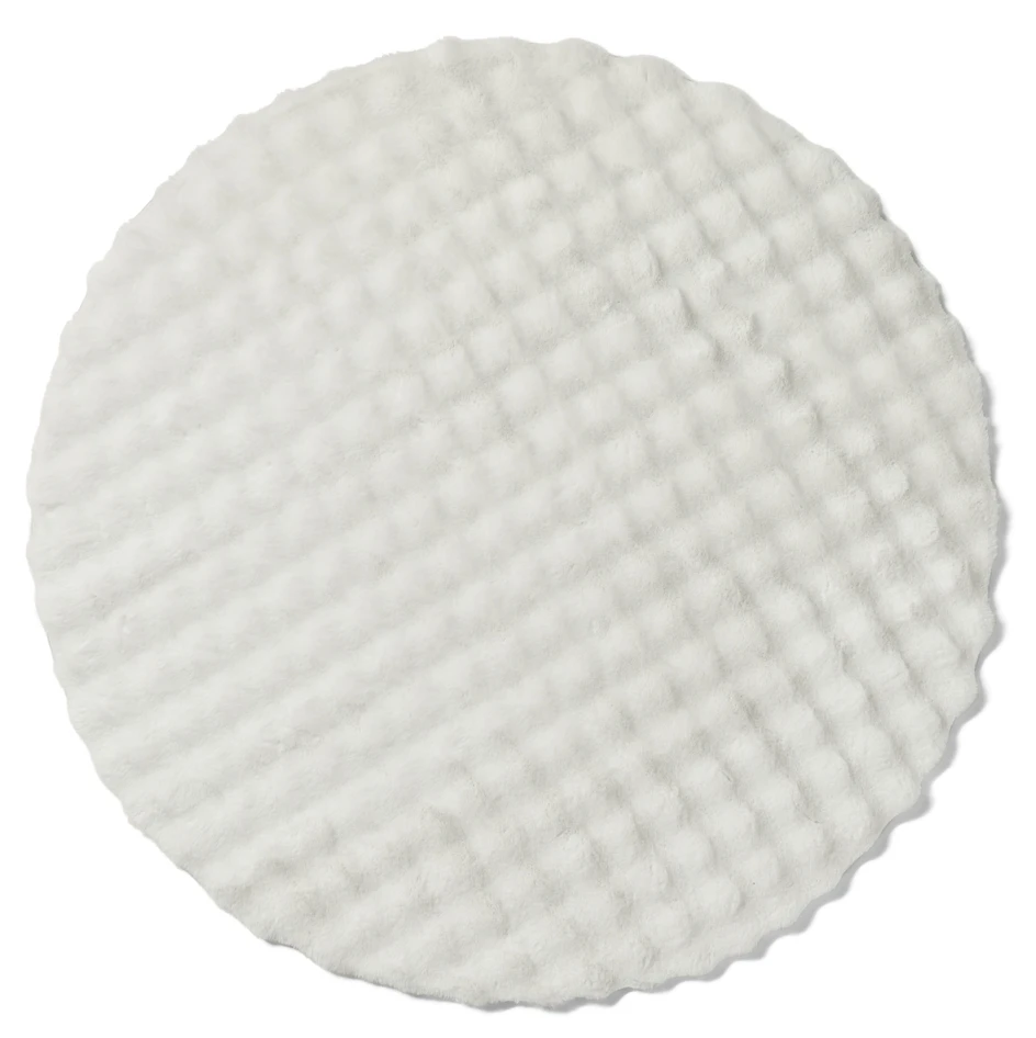 Minou Bubble - Konstpälsmatta, Ø150 cm - Vit