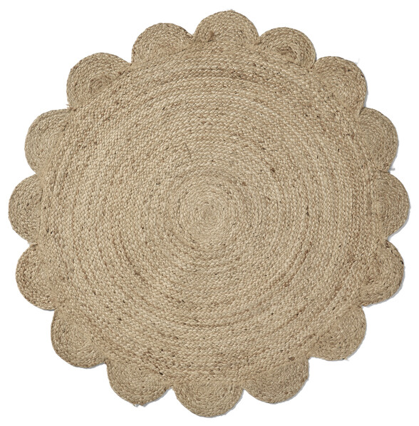 Gullan - Jutematta, Ø120 cm - Beige