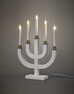 Edith - Adventsljusstake, 33x8x50 cm - Vit