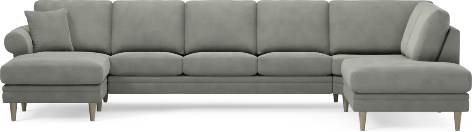 Eden - 3-sits soffa med schäslong vänster och divan höger - Grå