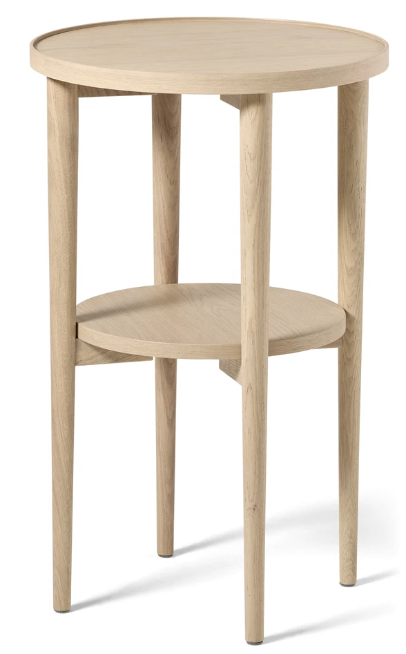 Tuva - Sängbord, Ø 45, H 70 cm - Vit