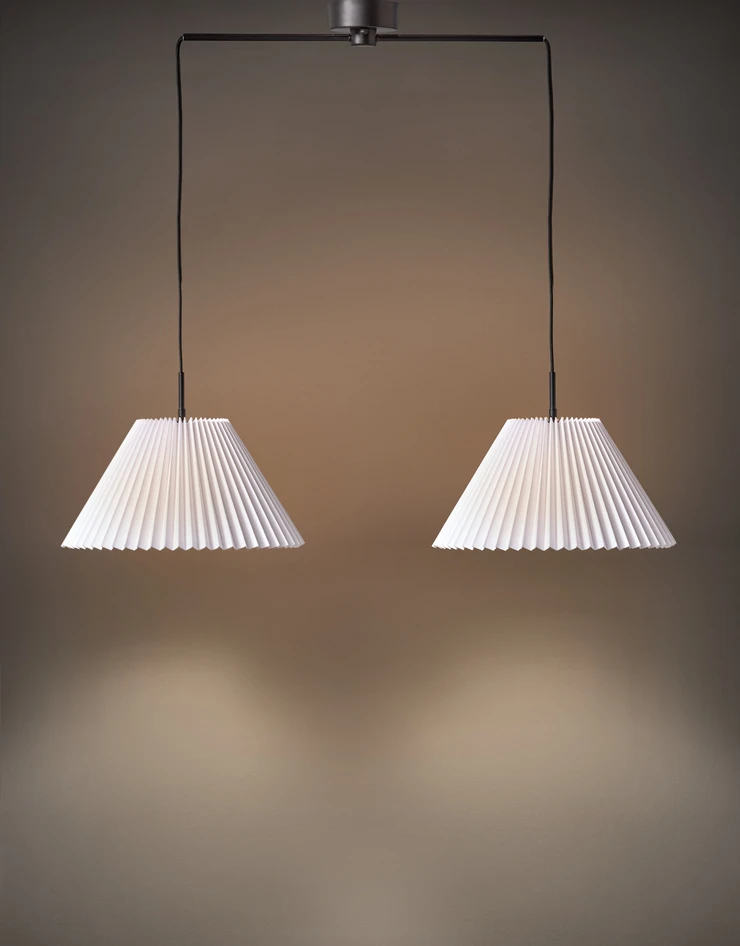 Pleat - Taklampa, L115 H23 cm - Vit