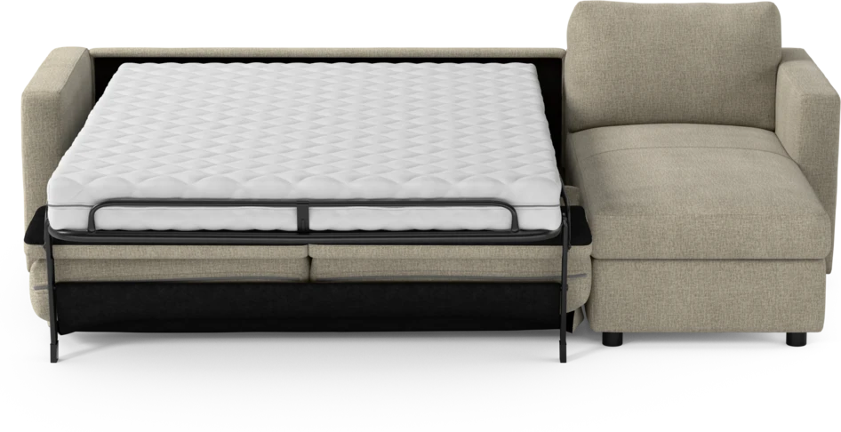 Lindö - Bäddsoffa 2,5-sits med schäslong, vändbar - Beige