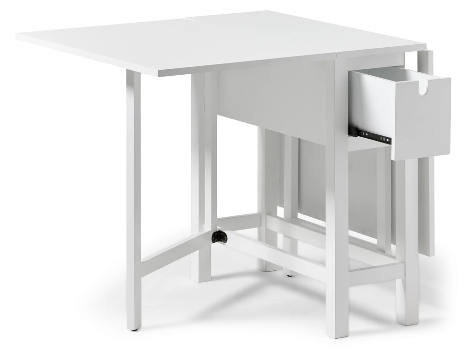 Helga - Matbord, 30/140x80x75 cm - Vit