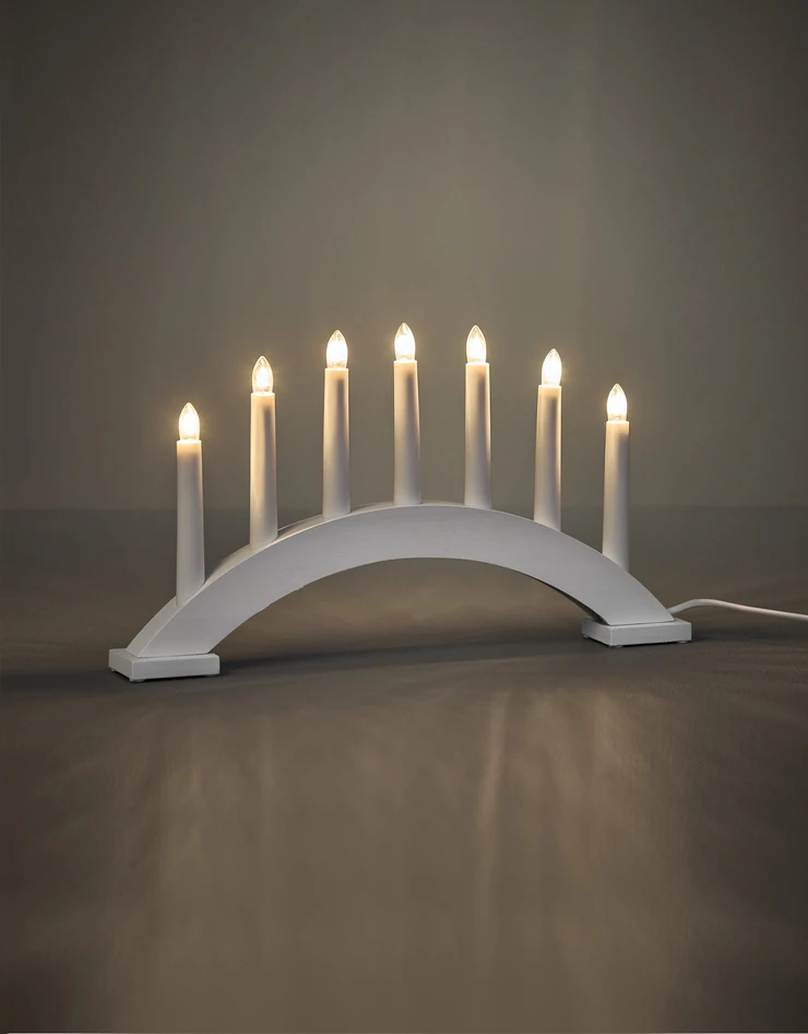 Selma - Adventsljusstake - Vit