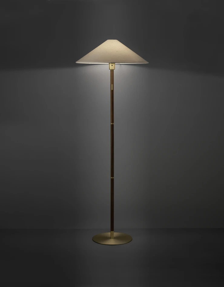 Siv - Golvlampa, H150 Ø55 cm - Brun