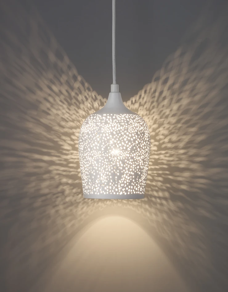 Silas - Fönsterlampa, H21 Ø14 cm - Vit