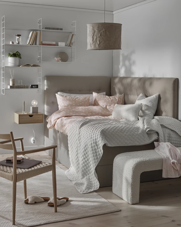 Plint - Vägghängt sängbord, 40x28,5x15 cm - inspiration