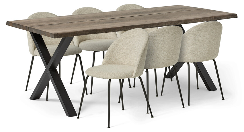 Eastwood live - Matgrupp med 6 stolar Kiwi - Brun