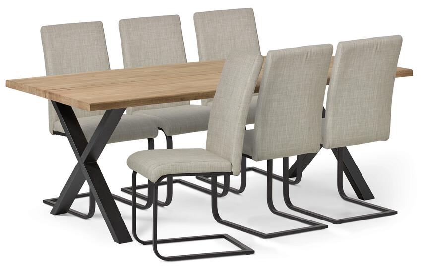 Eastwood live - Matgrupp med 6 stolar Jack - Beige