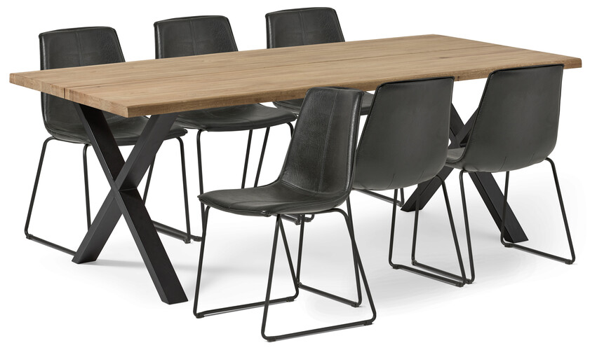 Eastwood live - Matgrupp med 6 stolar Menton - Beige