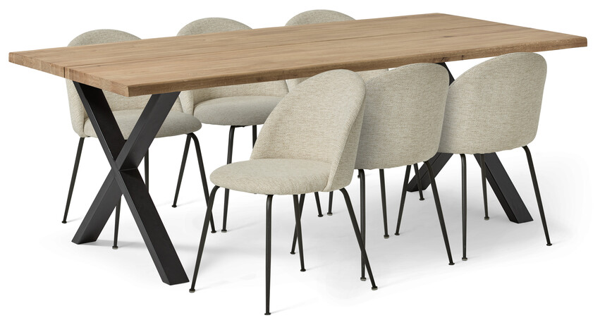 Eastwood live - Matgrupp med 6 stolar Kiwi - Beige