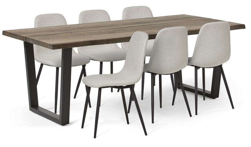Eastwood live - Matgrupp med 6 stolar Tracy - Beige