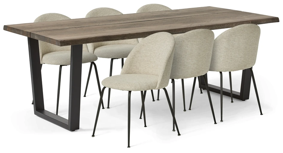 Eastwood live - Matgrupp med 6 stolar Kiwi - Beige
