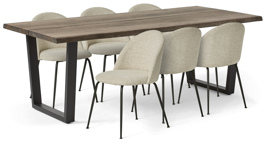 Eastwood live - Matgrupp med 6 stolar Kiwi - Beige