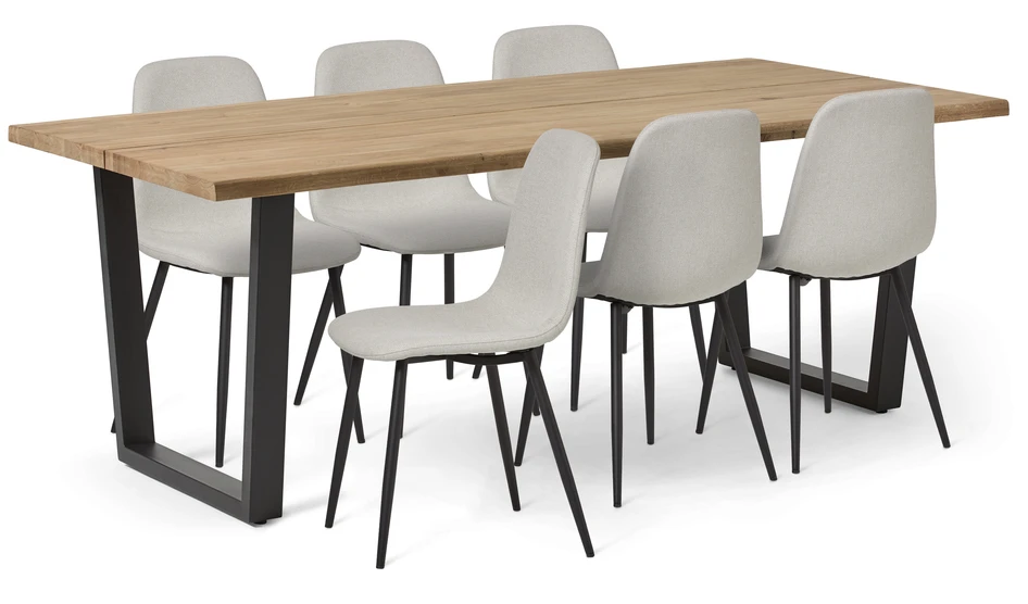 Eastwood live - Matgrupp med 6 stolar Tracy - Beige